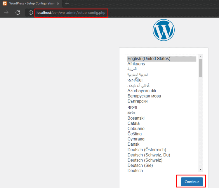 How to create a local WordPress website with XAMPP 8